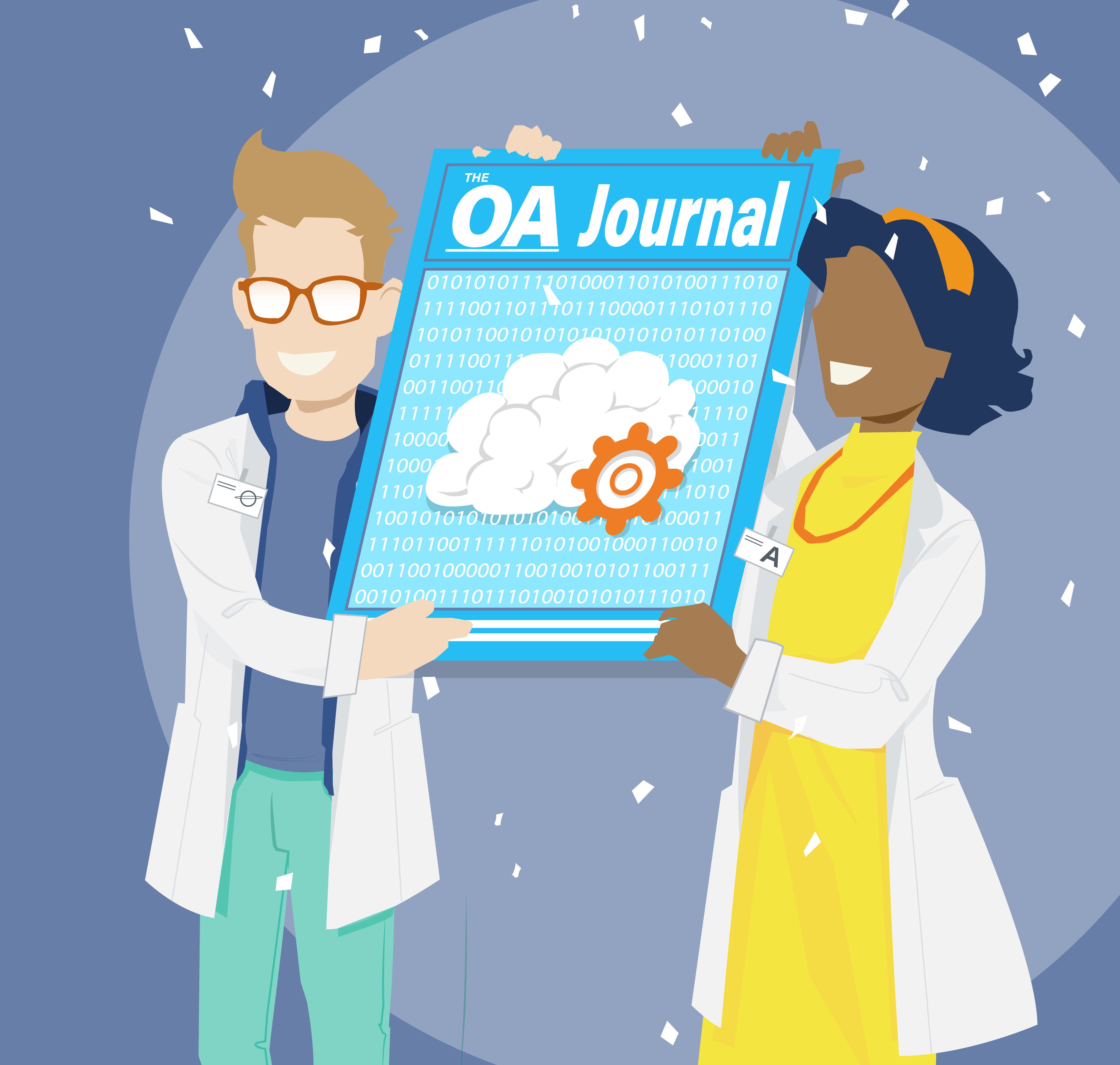 Open Access Journal wird von zwei Forschenden stolz gehalten