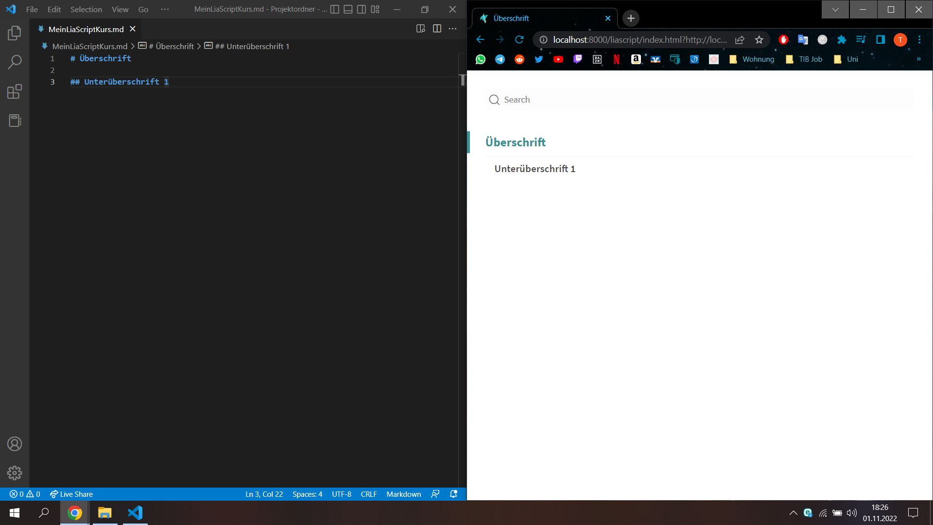 Screenshot LiaPreview PlugIn in Visual Studio Code